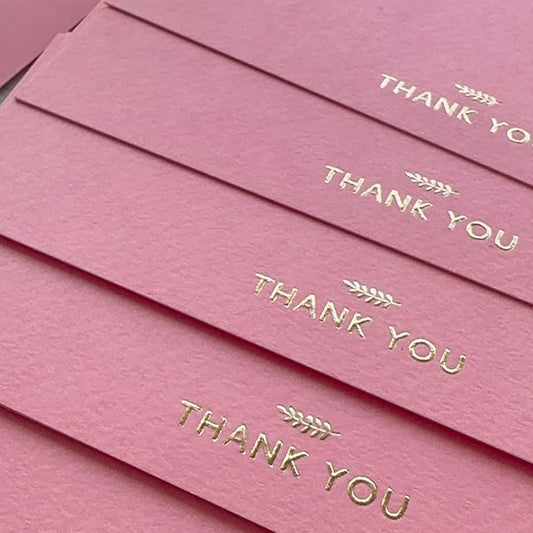 RUN2PRINT Thank You Cards with Envelopes and Stickers, Pack of 36