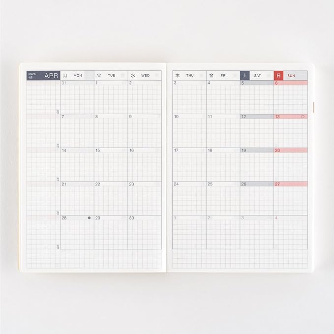 Hobonichi Techo 2025 Original Book [English/A6/January Start/Monday Start/Planner]