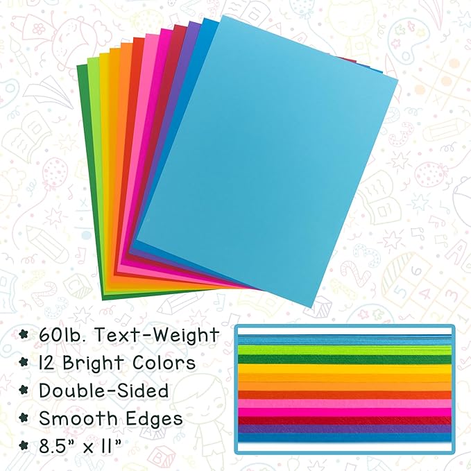 Hygloss Yellow Colored Paper - 24 lb, 89 GSM, Acid-Free, Fade-Resistant, 8.5x11-Inch Letter Size Color Copy Paper, 90 Sheets
