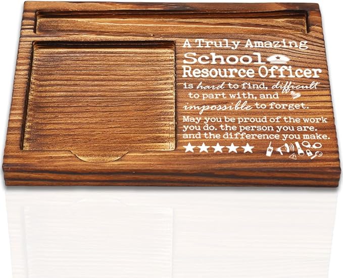Thank You Appreciation Gifts for School Resource Officer, Going Away Gift Retirement Gift for School Resource Officer, Best School Resource Officer Gifts Self-Stick Note Pad Holders-DW47