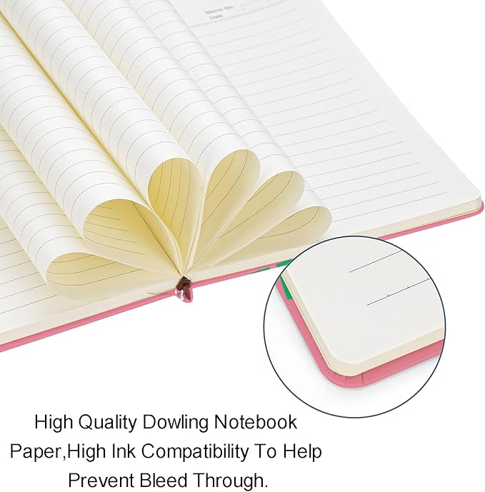 AKA Sorority Gift Leather Notebook for Women Girls Pink and Green Greek Sorority Journal Notebook Sisterhood Graduation Gift (3)