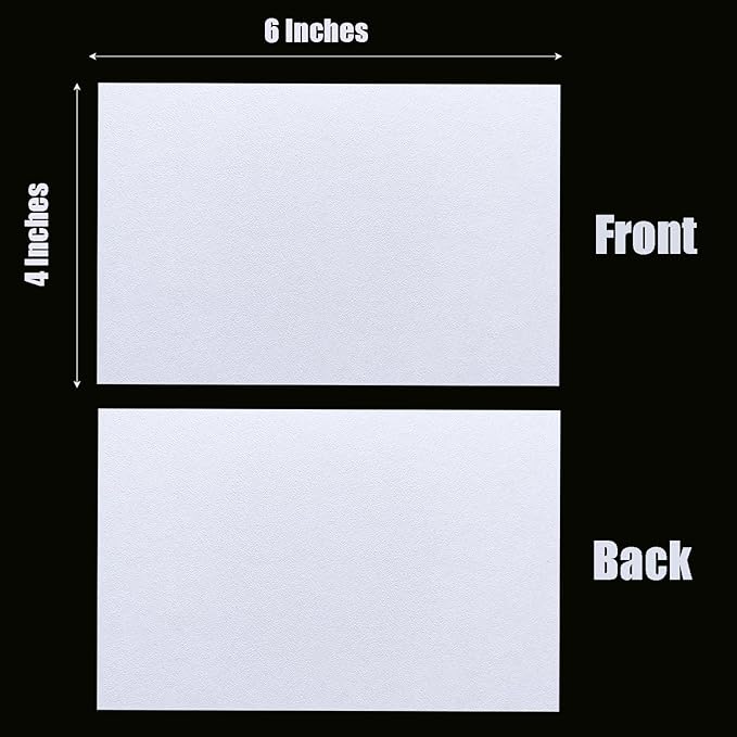 Baisunt 50 Pack 4x6 Sand Textured Cardstock Paper Blank Thick Heavyweight 92lb Card Stock for Making Greeting Cards, Invitations cards, Photos, Postcards