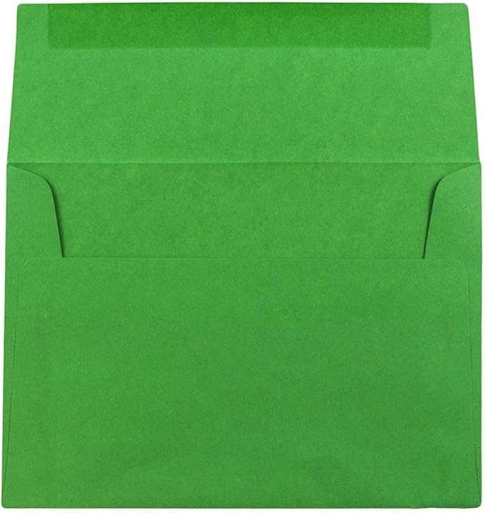 JAM PAPER A6 Colored Invitation Envelopes - 4 3/4 x 6 1/2 - Green Recycled - Bulk 250/Box