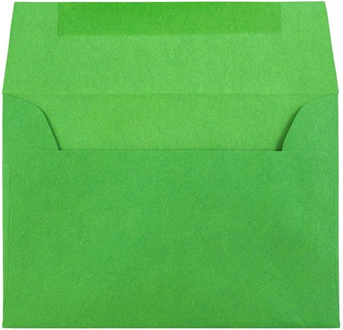 JAM PAPER 4Bar A1 Colored Invitation Envelopes - 3 5/8 x 5 1/8 - Green Recycled - 100/Pack