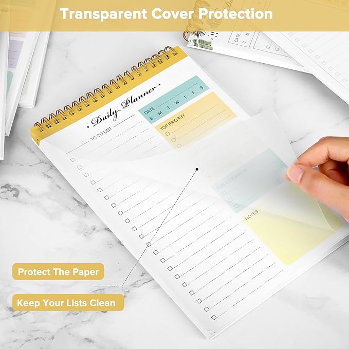 To Do List Notepad, To Do List Notebook for Work with 52 Undated Sheets, Daily To Do List Planner, Checklist Organizer Notebook for Office, Home and School- Yellow