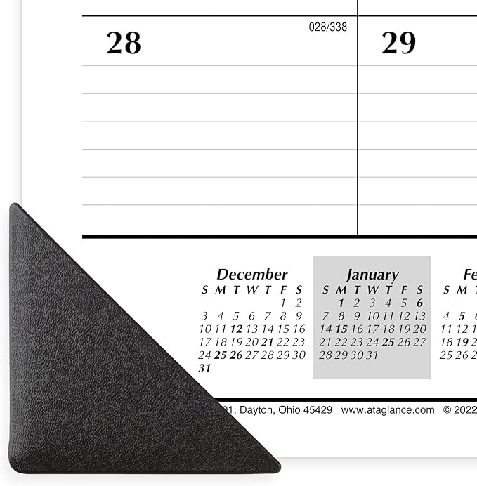 AT-A-GLANCE 2024 Desk Calendar, Desk Pads, Monthly, 21-3/4" x 17", Large, Ruled Blocks, 3 Pack (AZSK240024)