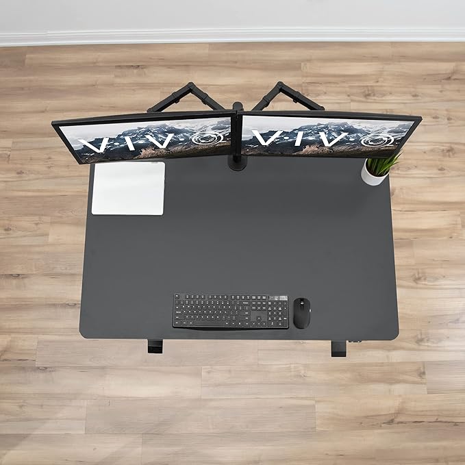 VIVO Universal 48 x 30 inch Solid One-Piece Table Top for Standard and Sit to Stand Height Adjustable Home and Office Desk Frames, Black, DESK-TOP48-30B