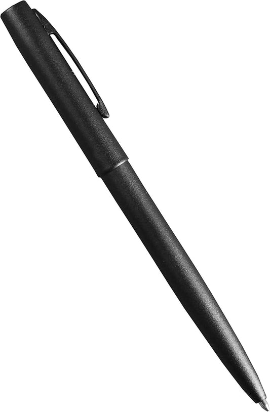 Rite in the Rain Weatherproof Black Metal Tactical Clicker Pen - Blue Ink (No. 97B)