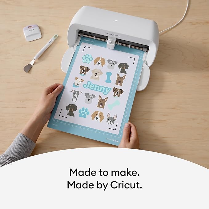 Cricut Printable Holographic Sticker Paper - US Letter Size (8.5in x 11in), Waterproof Sticker Paper for Printer, Compatible with Cricut Maker, Explore 3, & Cricut Joy Xtra, White (5 Ct)
