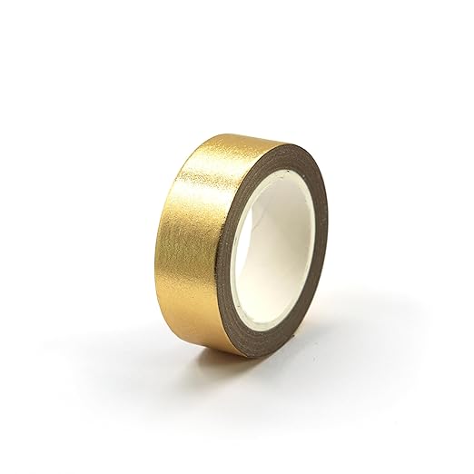 Gold washi Tape for Wall Decor Decorative Tape Crafts Washy-Tape Mirror Tape Gold Strips Metallic washi Tape Self Adhesive Masking Tape 0.59in x33FT