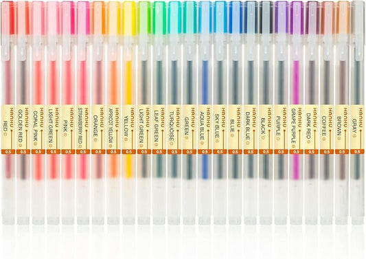 Premium Gel Ink Pen Fine Point Pens Ballpoint Pen 0.5mm for Japanese Office School Stationery Supply24 Packs