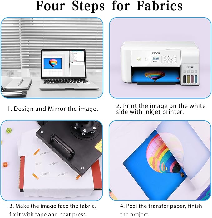 HTVRONT Sublimation Paper 11x17 inches - 150 Sheets Inkjet Sublimation Paper Compatible with Inkjet Printer 120gsm…