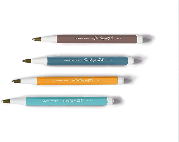 LEUCHTTURM1917 - Drehgriffel Writing Pen (Warm Earth) - Ballpoint Pen with Royal Blue Ink Included