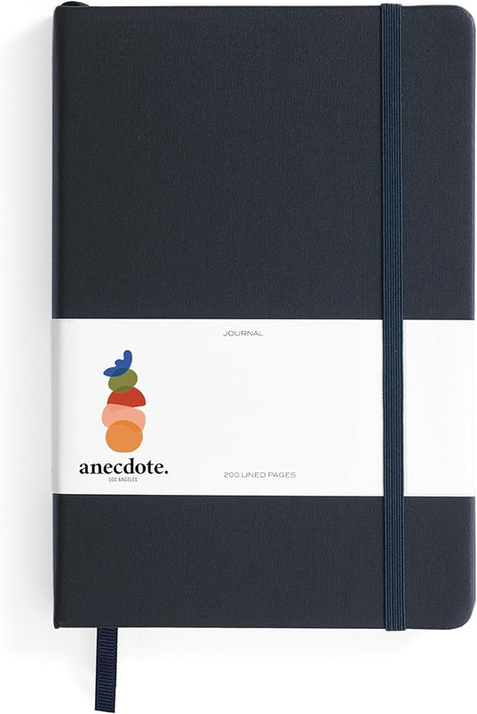 Hardcover Ruled Journal with Thick 100 gsm College Ruled Paper A5 size (8.3 inches x 5.4 inches) - Daily Writing Notebook Journal for Travel, School and Office Use - Diary Journal for Women and Men - Ink Blue