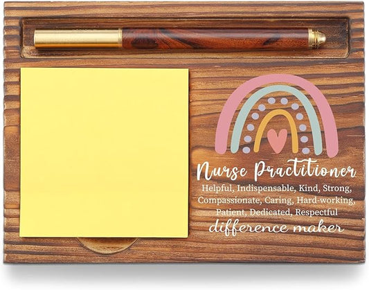 Nurse Practitioner Appreciation Gift NP Sticky Note Holder, Thank You Gift Nurse Practitioner Week Nurse Appreciation Gift, NP Graduation Gift Self-Stick Note Pad Holders TZP47