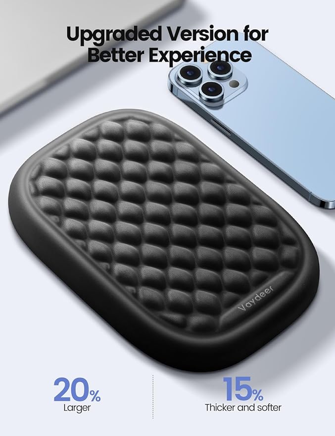 【Upgraded Larger and Thicker】Vaydeer Elbow Rest Pad 1pc, Desk Wrist Rest Memory Foam Armrest, Ergonomic Mouse Cushion Support, Wrist Pain Relief for Computer Laptop Working Typing Gaming Office Gadget