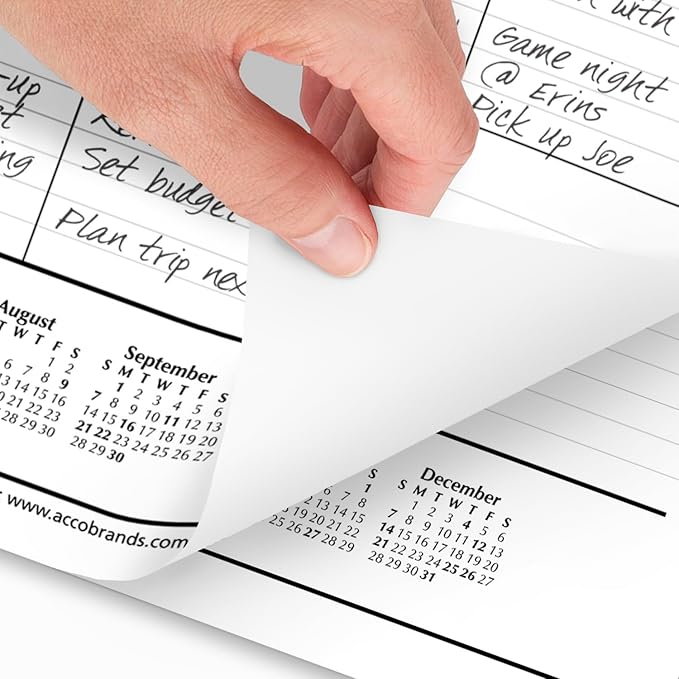 AT-A-GLANCE 2025 Desk Calendar, Desk Pad, Monthly, 21-3/4" x 17", Large, Ruled Blocks, 3 Pack (AZSK240025)