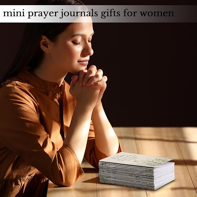 Ctosree 50 Pcs Bible Verse Prayer Journal Notebook Christian Note Pads Bulk mini Inspirational Notebook Religious Scripture Church Notepad for Women 3.15 x 5 Inches (Beige)