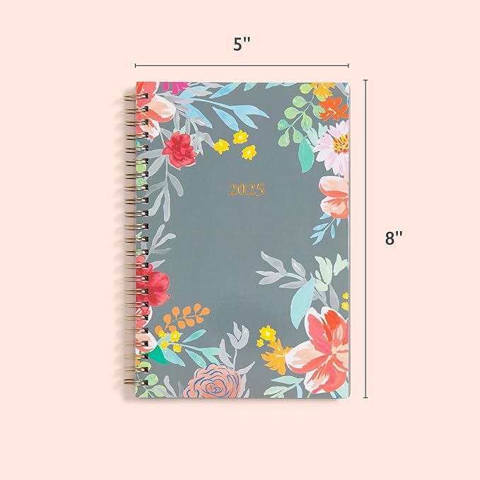 Blue Sky 2025 Weekly and Monthly Planner Calendar, January 2025 - December 2025, 5" x 8", Flexible Frosted Cover, Laminated Tabs, Durable Wirebound, Sophie