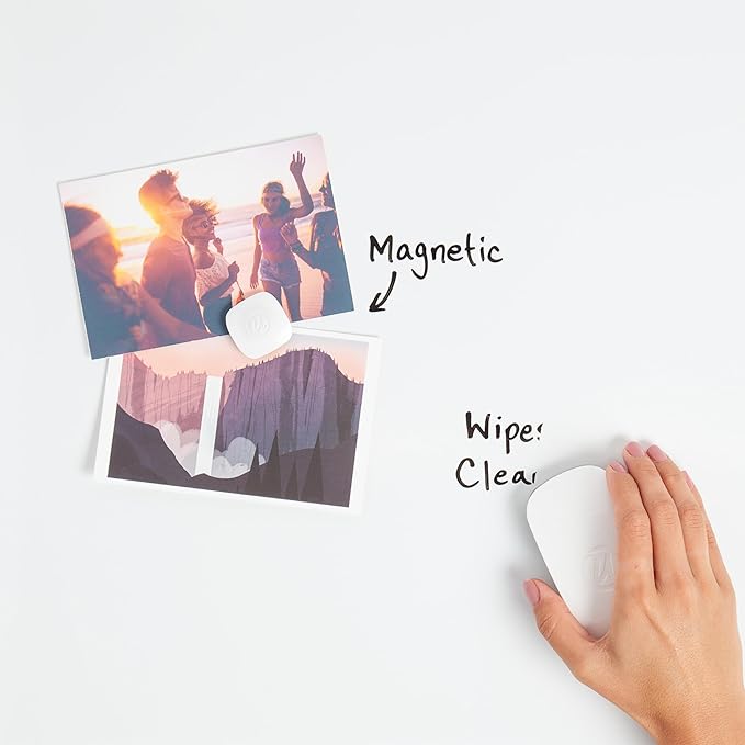 U Brands Contempo Magnetic Dry Erase Board Kit, 8.5”x11”, White Modern Frame, includes 4 Markers and Magnet