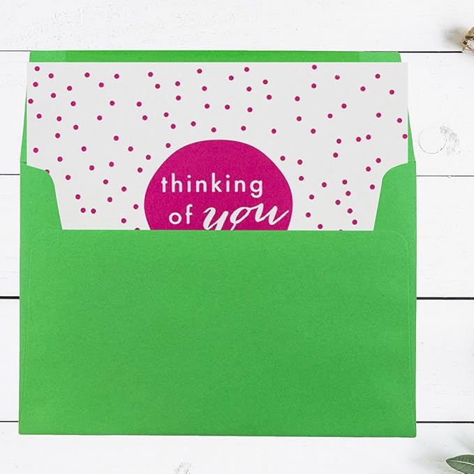JAM PAPER A7 Colored Invitation Envelopes - 5 1/4 x 7 1/4 - Green Recycled - Bulk 500/Box