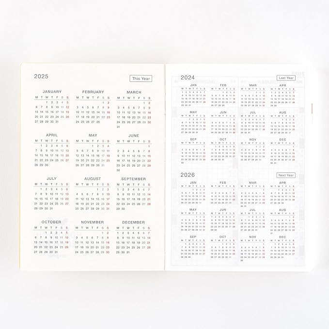 Hobonichi Techo 2025 Original Book [English/A6/January Start/Monday Start/Planner]