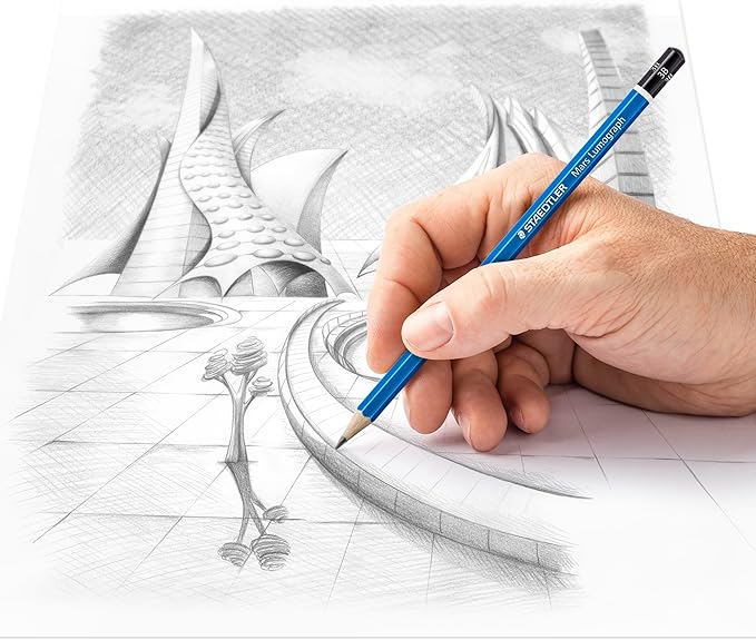 STAEDTLER Mars Lumograph 3B Graphite Art Drawing Pencil, 6 Pencils