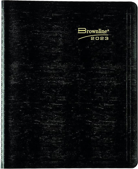 Brownline Essential Collection 14-Month Ruled Monthly Planner, 8.88 x 7.13, Black Cover, 14-Month (Dec to Jan): 2022 to 2024