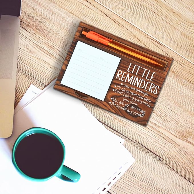 Inspirational Motivational Gifts Little Reminders Gifts for Women Men, Mental Health Gifts for College Positive Daily Affirmations Cheer Up Gifts Office Self-Stick Note Pad Holders SD132