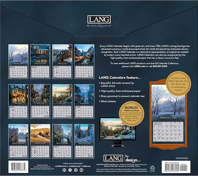 LANG Around The World 2025 Wall Calendar (25991001892)