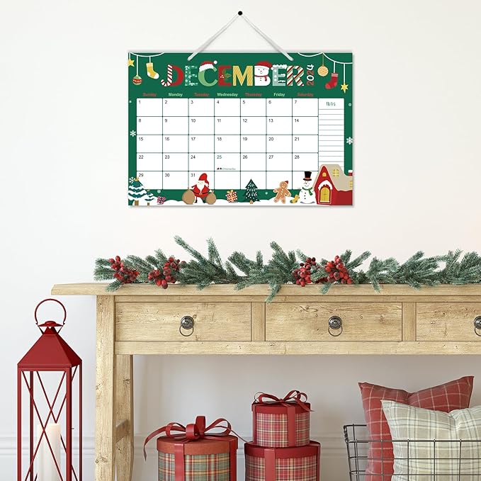 GuassLee Desk Calendar 2025, Monthly Calendar 2025, 18-Month School Year Calendar, 2025 Jan - 2026 Jun, 17"x11.5" Large Desk Planner with Corner Protectors, Ample Blocks ＆ Notes for Home Office