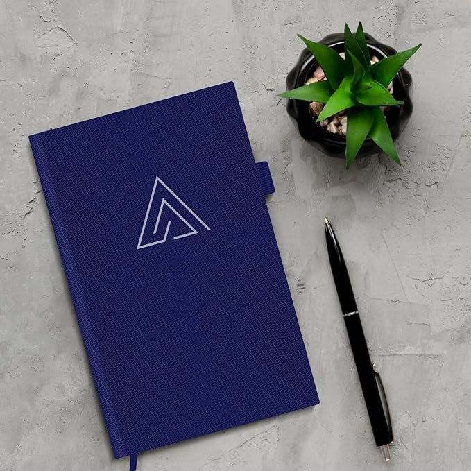Self-Mastery Journal for Men - Gratitude and Productivity Journal for More Happiness, Positivity, Growth, Mindfulness, Self Care and Reflection - Guided Inspirational Journal for Men & Women (Blue)