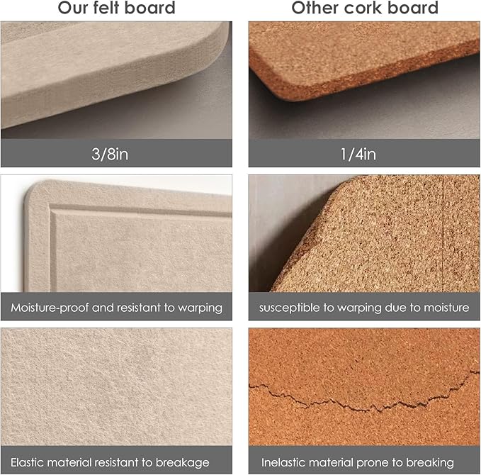 Extra Large Bulletin Board - 96 x 48 Inches, Decorative Felt Pin Board for Wall - 8' x 4' Foldable Photo Display Board with Self-Adhesive Tape, Includes 20 Push Pins - Beige Brown