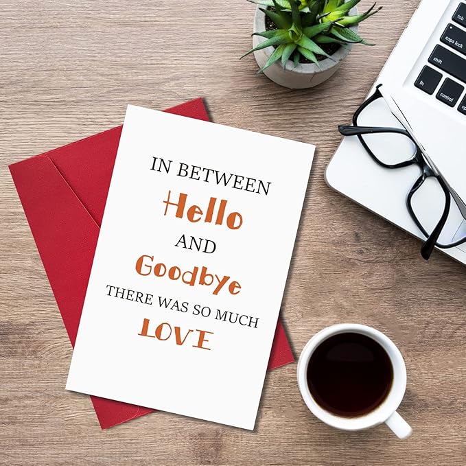 Ogeby Lovely Sympathy Card for Him Her, Pet Bereavement Card Gift, In Between Hello And Goodbye There Was So Much Love