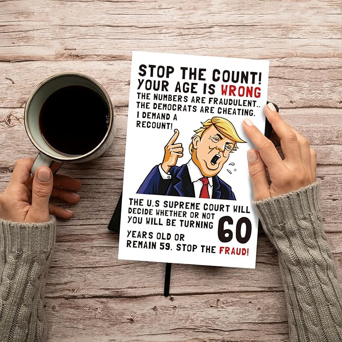 Ogeby Funny 60th Birthday Card, 60th Birthday Cards Gifts for Women Men, Hilarious 60 Year Old Birthday Gifts for Dad Mom Sister Brother