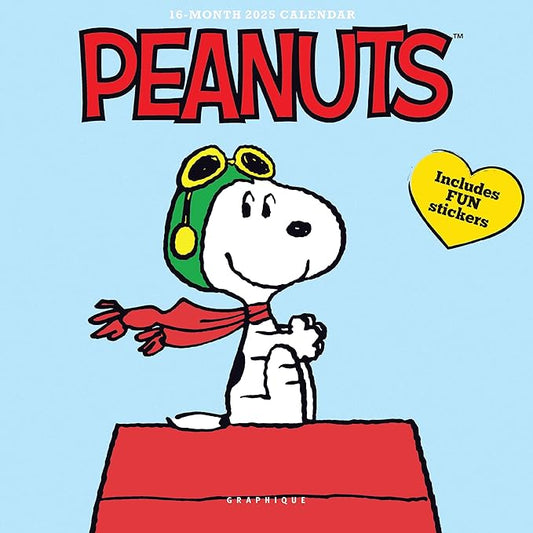Graphique 2025 Peanuts Mini Wall Calendar | 7” x 7” | Thick Paper | Home & Office Organizer | Large Monthly Grid | 3 Languages & Marked Holidays | 4 Month Preview Page for 2026