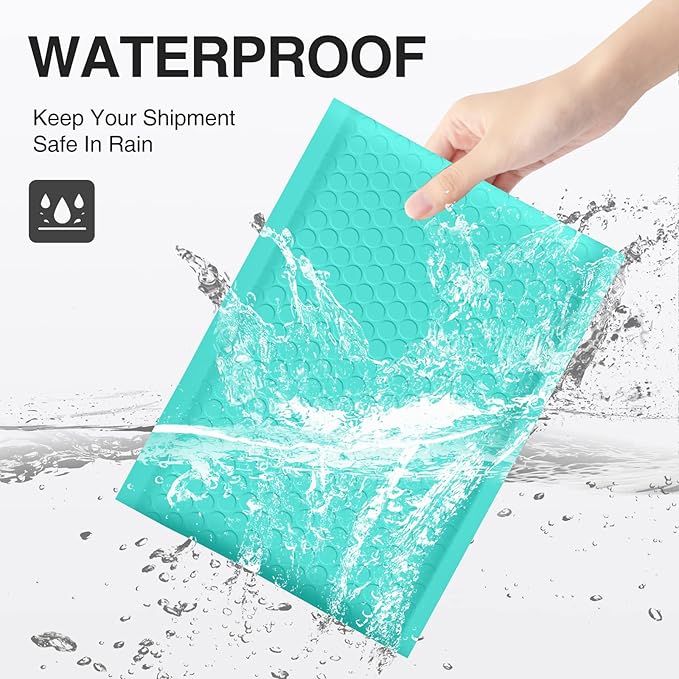 UCGOU Bubble Mailers 7.25x12 Inch Teal 25 Pack Usable Size 7.25x11 Padded Envelopes Small Business Opaque Packaging Self Seal Waterproof Boutique Bulk Shipping Bags for Jewelry Makeup Supplies #1