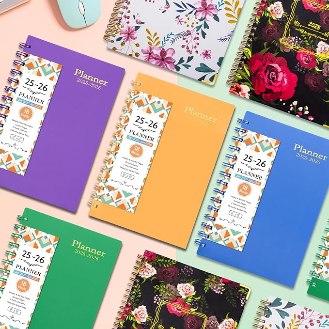 Weekly Planner 2025, Academic Year Weekly and Monthly Planner from JANUARY.2025 - DECEMBER.2025, 8.5" X 6.2", Daily Planner Notebook with Tabs for Women, Perfect Organizer