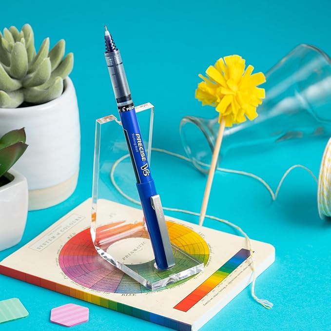 Pilot, Precise V5, Capped Liquid Ink Rolling Ball Pens, Extra Fine Point 0.5 mm, Purple, Pack of 12