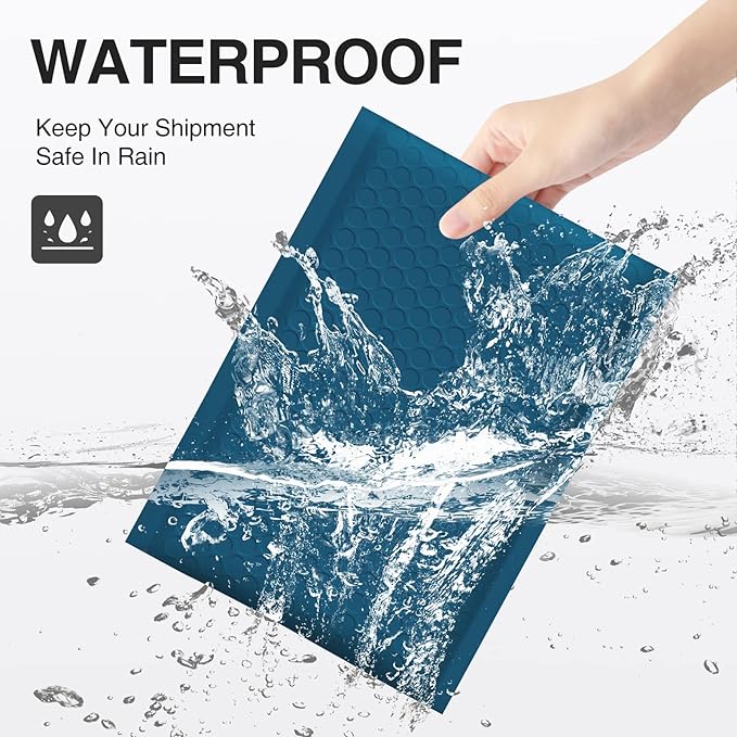 UCGOU Bubble Mailers 7.25x12 Inch Navy Blue 25 Pack Usable Size 7.25x11 Padded Envelopes Small Business Opaque Packaging Self Seal Waterproof Boutique Bulk Shipping Bags for Jewelry Makeup Supplies #1