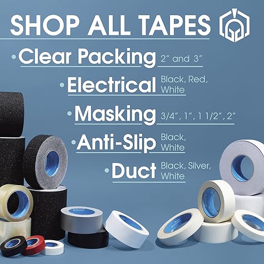 Spartan Industrial - 2" X 60 yd Clear Shipping Tape Rolls - 12 Rolls of Heavy Duty Box Tape for Moving, Packing, Shipping, Storage - 2.7 Mil