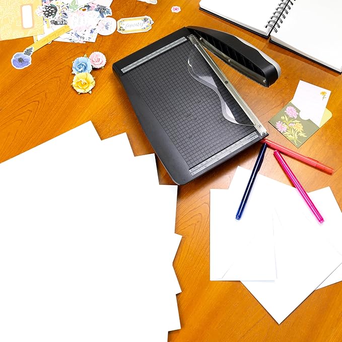 Cardstock 8.5 x 11 Paper Pack - 65lb Smooth Card Stock for Crafts, Cardmaking, Printers - 100 Scrapbook Sheets - Double Sided with Solid Core, Brilliant White
