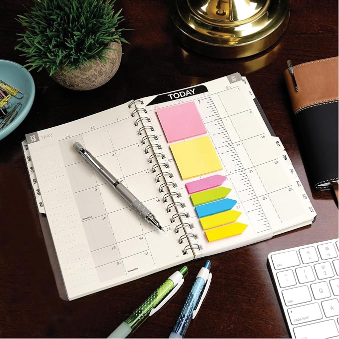 ESSENTIAL 2025 Monthly & Weekly Planner with Tabs, 5"x8": 14 Months (November 2024 - December 2025), Professional, Simple, Easy-to-Use Design and Frosted Poly Cover for Extra Protection (Frosted)