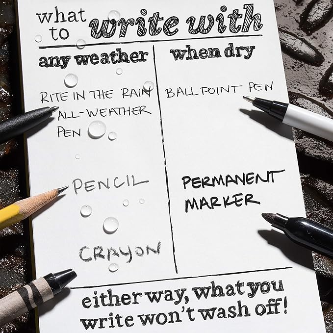 Rite in the Rain Weatherproof Side Spiral Notebook, 8.5" x 11", Yellow Cover, Commerical Pool & Spa Maintenance Log (No. 425-MX)