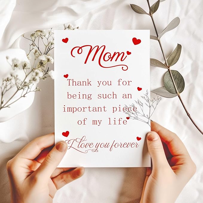 Funny Mom Birthday Card from Daughter Son, Sweet Birthday Gifts Cards for Mother, Unique Thank You for Mom Card, Best Mom Birthday Gifts Ideas