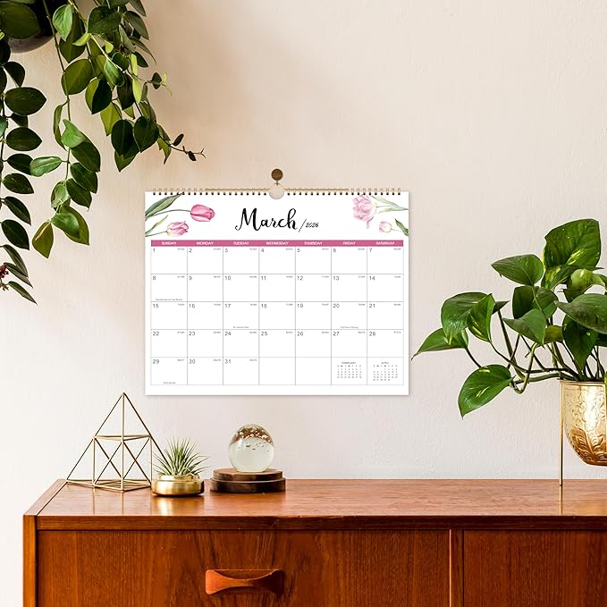 Wall Calendar 2025-2026 - 24 Months Wall Calendar 2025-2026, JANUARY 2025 - DECEMBER 2026, 14.8'' x 11.5'', Large Blocks with Julian Dates