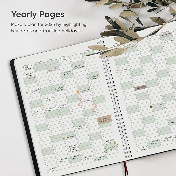 2025 Planner Weekly and Monthly – Hourly Appointment Book 2025 – Softcover, Twin-Wire Binding – Teacher Planner, Simple Design for Productivity – 8.5 x 11